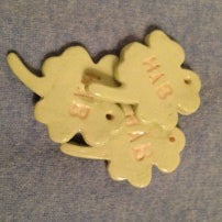 Keramik ophæng - kløver med ordet håb