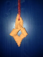 Keramik klejne til ophæng. rødler